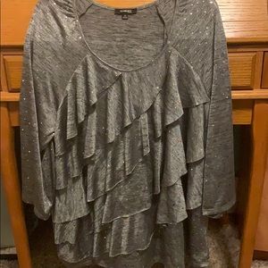 Grey/silver blouse 2x